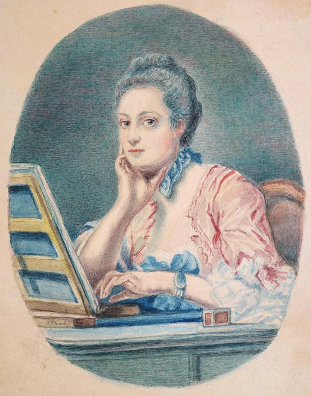 Peter Johann Nepomuk Geiger - Ritratto di giovane donna